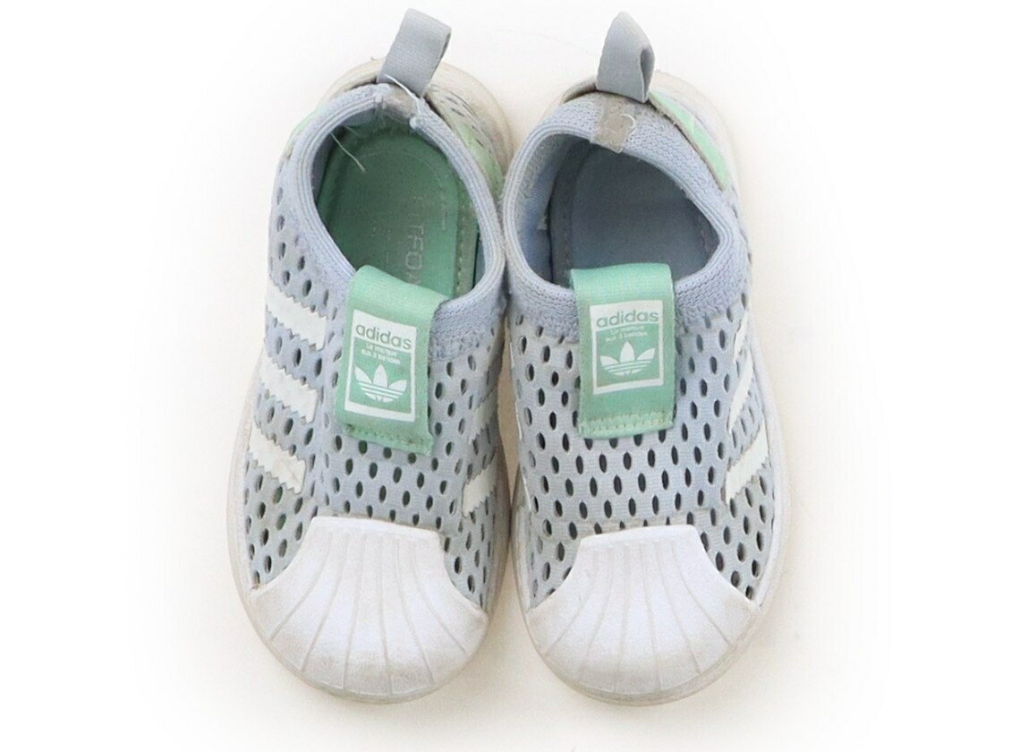 アディダス Adidas スニーカー 靴14cm〜 男の子 ホワイトライトブルー 子供服 ベビー服 キッズ アウトレット ユーズド 【中古】キッズ・ベビー・マタニティ