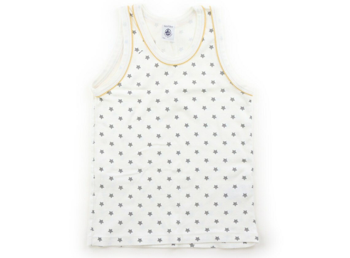 Petit Bateau Tank Top/Camisole, Size 120, Boys, Off-white, Gray, Star, Children's Clothing, Baby Clothes, Kids, Outlet, Used [Pre-owned] Kids, Baby, Maternity