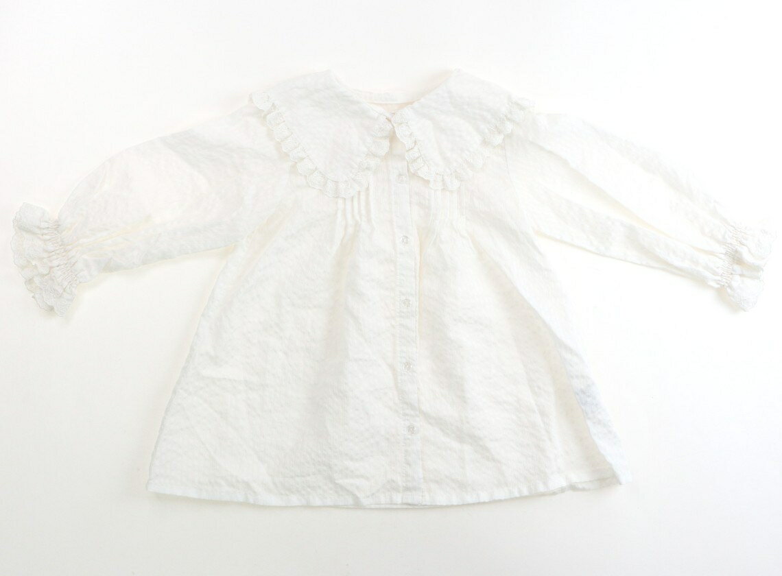 メゾピアノ mezzo piano シャツ・ブラウス 140 女の子 白、レース 子供服 ベビー服 キッズ アウトレット ユーズド 【中古】キッズ・ベビー・マタニティ