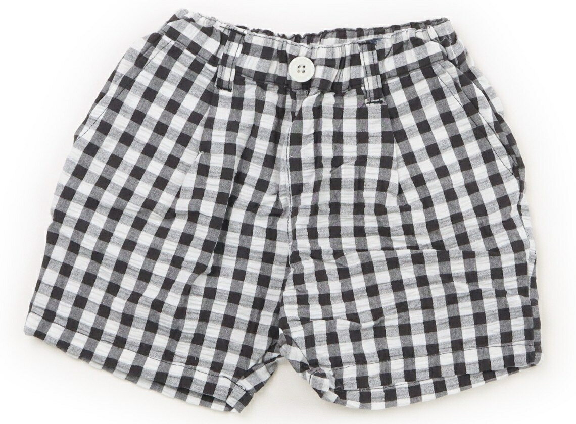 アプレレクール apres les cours ショートパンツ 80 女の子 白。黒チェック 子供服 ベビー服 キッズ アウトレット ユーズド 【中古】キッズ・ベビー・マタニティ