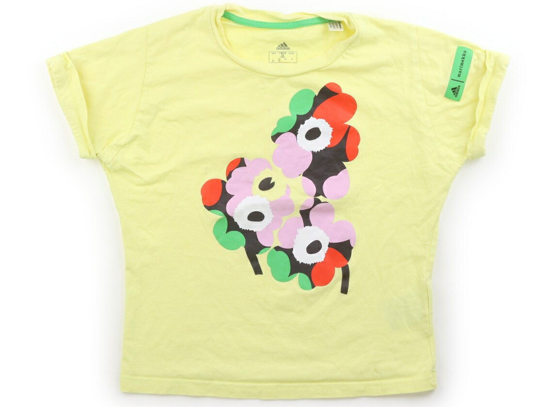 アディダス Adidas Tシャツ・カットソー 130 女の子 黄色・マリメッコ 子供服 ベビー服 キッズ アウトレット ユーズド 【中古】キッズ・ベビー・マタニティ