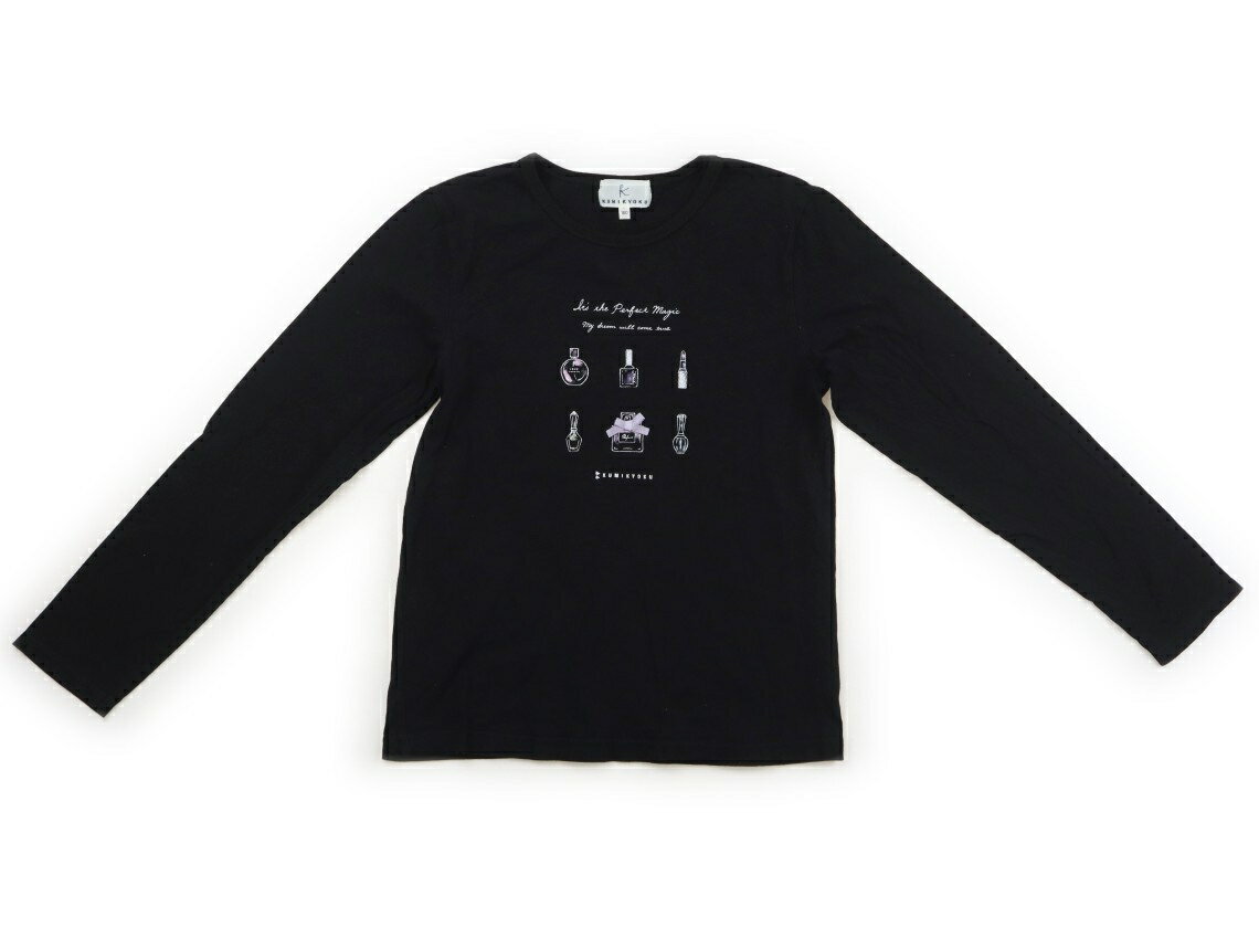 組曲 Kumikyoku Tシャツ・カットソー 160 女の子 黒、香水 子供服 ベビー服 キッズ アウトレット ユーズド 【中古】キッズ・ベビー・マタニティ