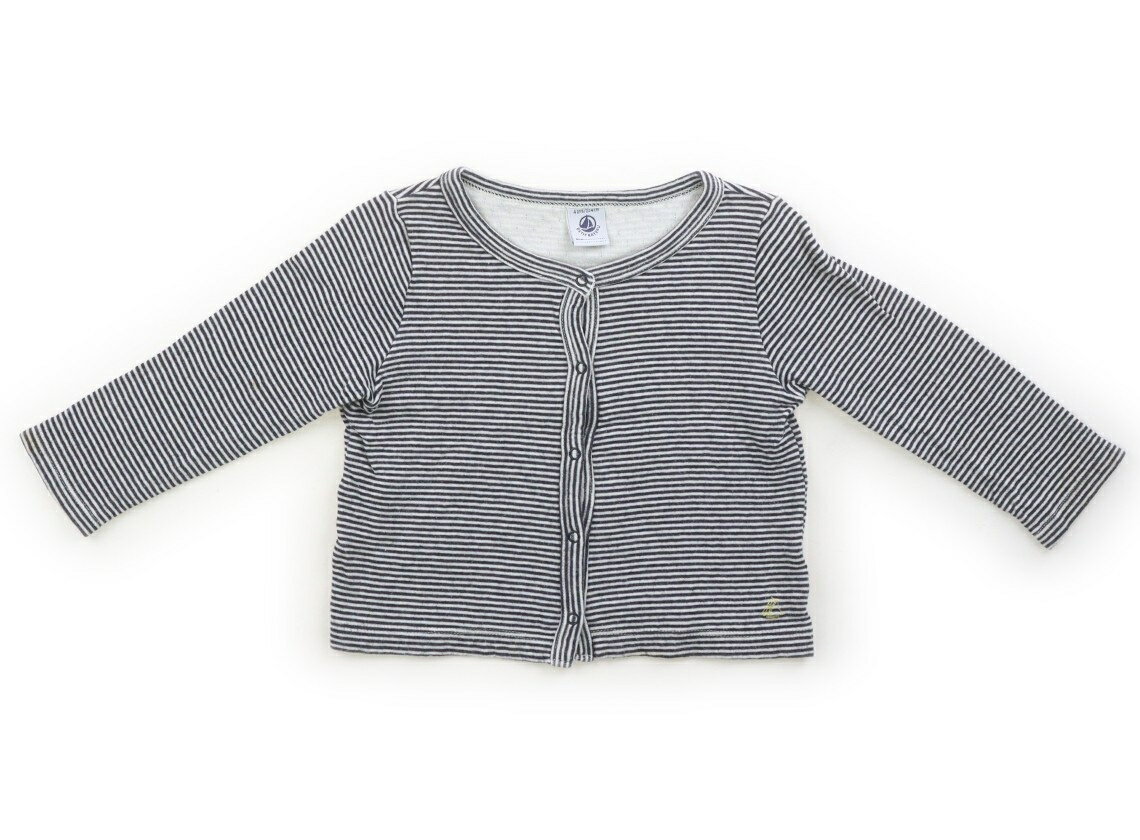 プチバトー PETIT BATEAU カーディガン 100 女の子 白・ネイビー・ボーダー 子供服 ベビー服 キッズ アウトレット ユーズド 【中古】キッズ・ベビー・マタニティ
