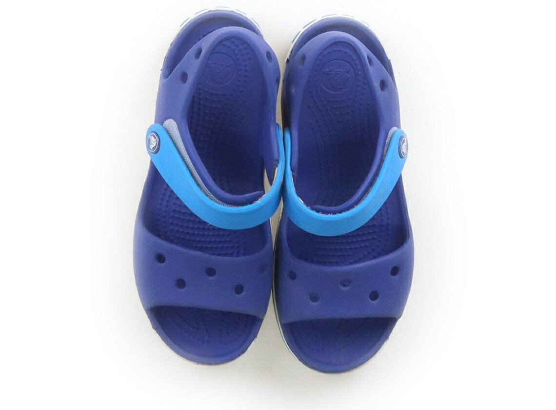 クロックス CROCS サンダル 靴18cm〜 男の子 ブルー系 子供服 ベビー服 キッズ アウトレット ユーズド 【中古】キッズ・ベビー・マタニティ