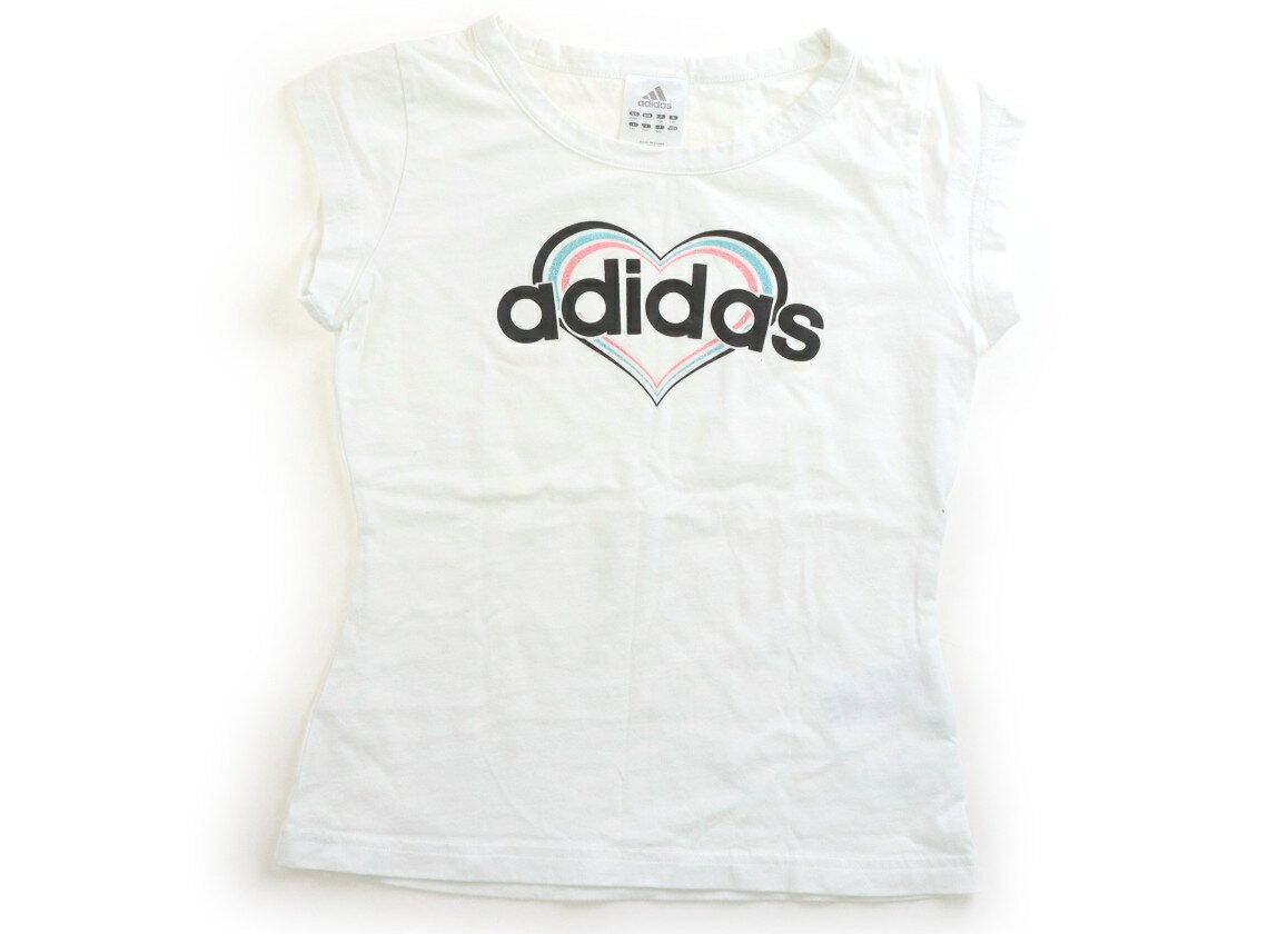 アディダス Adidas Tシャツ・カットソー 140 女の子 白 子供服 ベビー服 キッズ アウトレット ユーズド 【中古】キッズ・ベビー・マタニティ