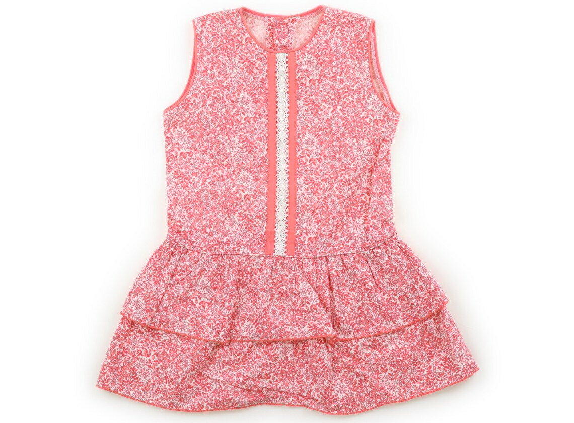 Rakuten - アンカル Ancar ワンピース 110 女の子 カメリアピンク・ホワイト・総柄 子供服 ベビー服 キッズ アウトレット ユーズド 【中古】キッズ・ベビー・マタニティ