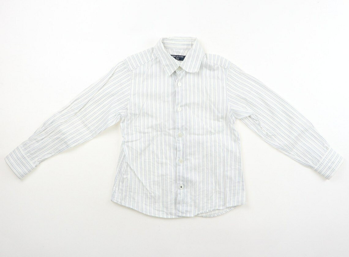 コムサデモード COMME CA DU MODE シャツ・ブラウス 120 男の子 オフホワイト、ブルー、ストライプ 子供服 ベビー服 キッズ アウトレット ユーズド 【中古】キッズ・ベビー・マタニティ