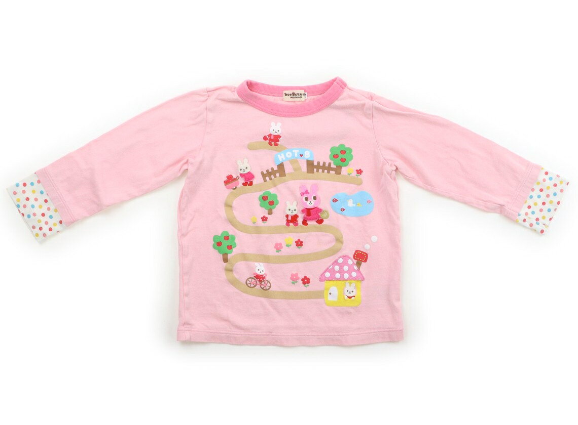 Rakuten - ホットビスケッツ Hot Biscuits Tシャツ・カットソー 110 女の子 ピンク系 子供服 ベビー服 キッズ アウトレット ユーズド 【中古】キッズ・ベビー・マタニティ