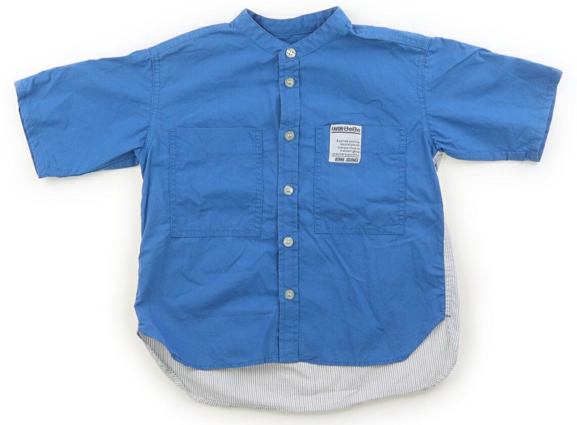 べべ BeBe シャツ・ブラウス 110 男の子 青、グレーストライプ 子供服 ベビー服 キッズ アウトレット ユーズド 【中古】キッズ・ベビー・マタニティ