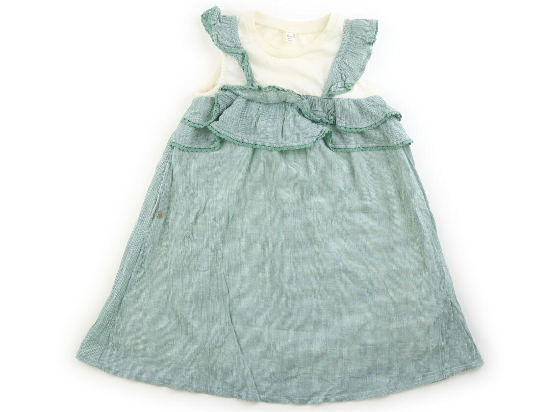 Rakuten - アプレレクール apres les cours ワンピース 110 女の子 グリーン、クリーム 子供服 ベビー服 キッズ アウトレット ユーズド 【中古】キッズ・ベビー・マタニティ