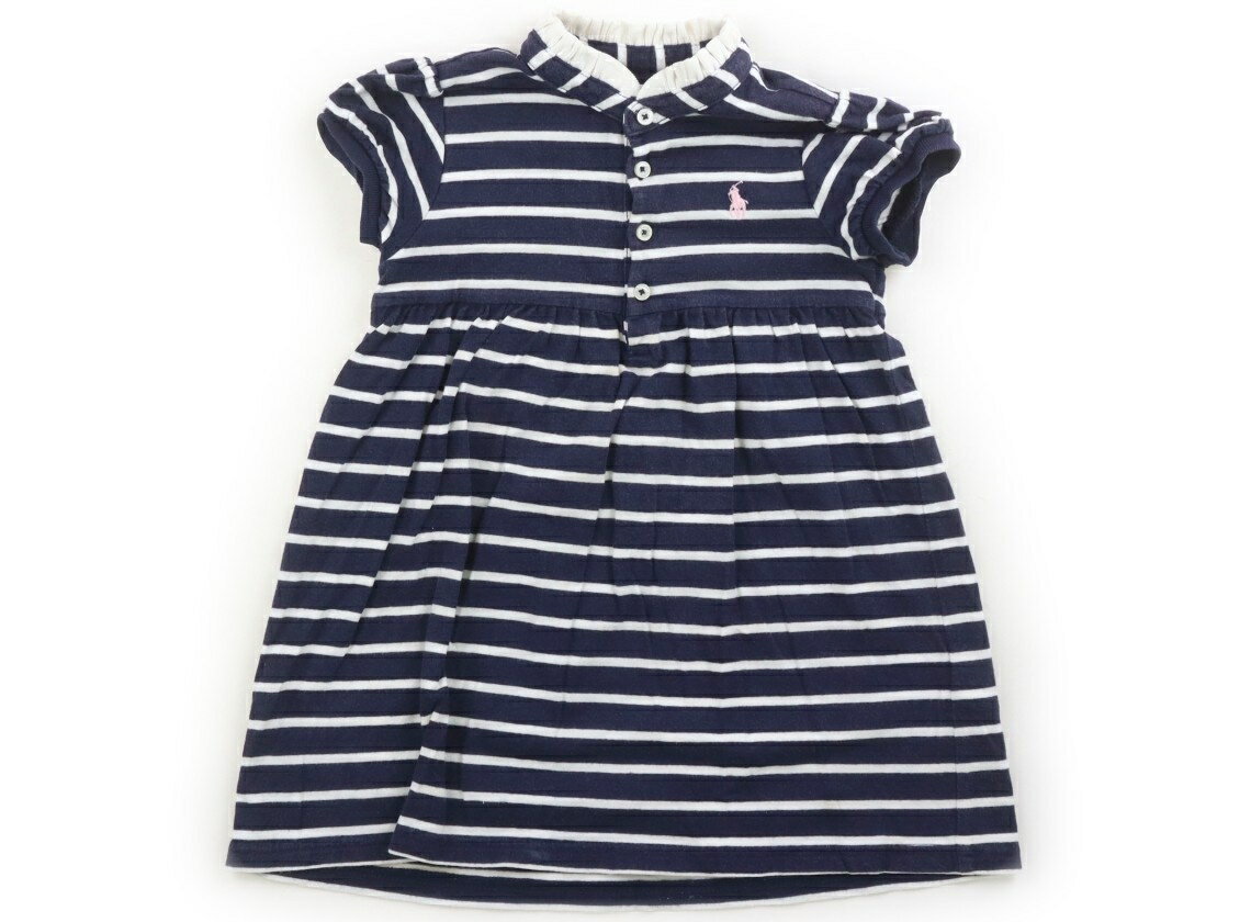 ラルフローレン Ralph Lauren ワンピース 90 女の子 ネイビー・ホワイト・ボーダー 子供服 ベビー服 キッズ アウトレット ユーズド 【中古】キッズ・ベビー・マタニティ