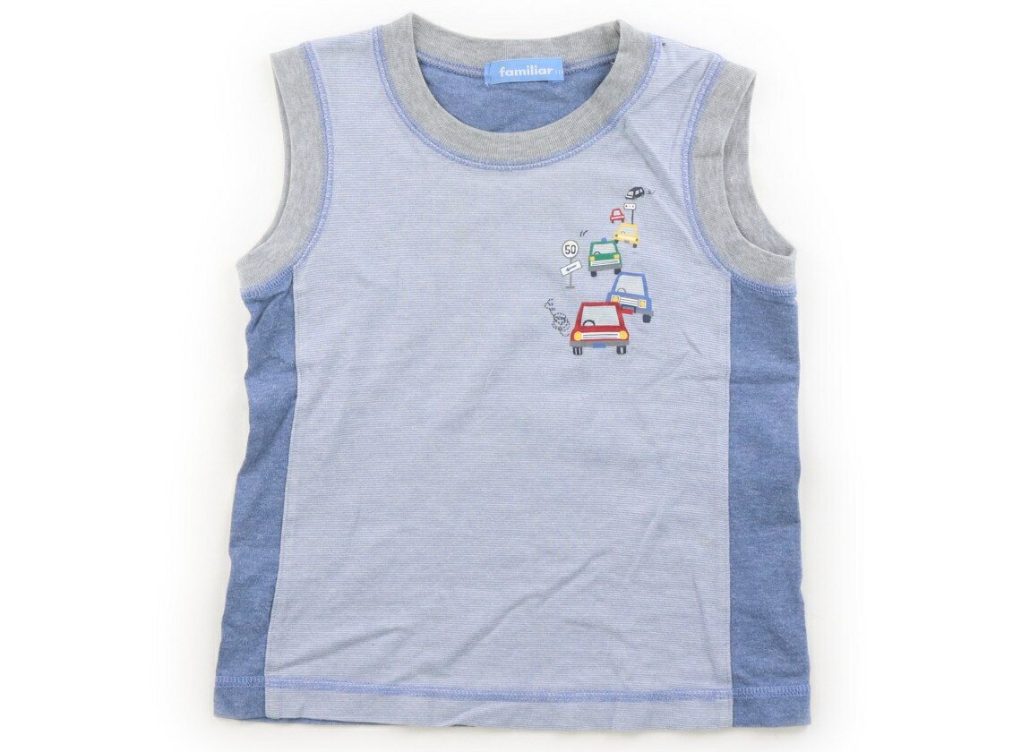 ファミリア familiar タンクトップ・キャミソール 110 男の子 ブルー、グレー、車 子供服 ベビー服 キッズ アウトレット ユーズド 【中古】キッズ・ベビー・マタニティ