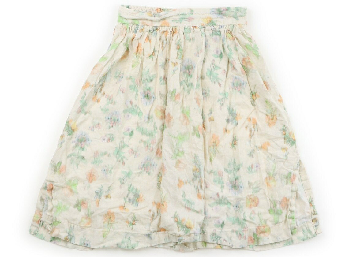 ザラ ZARA スカート 140 女の子 ベージュ　オレンジ花柄 子供服 ベビー服 キッズ ...