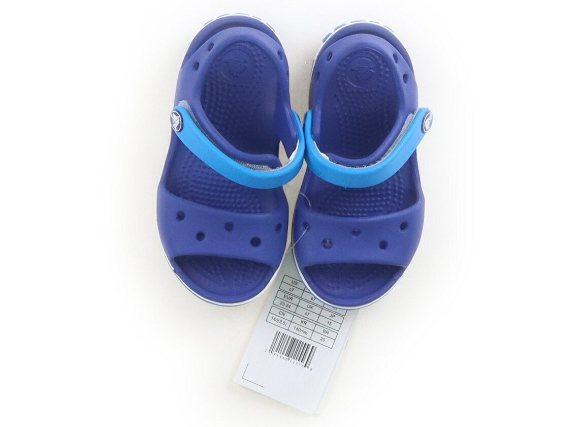 クロックス CROCS サンダル 靴15cm〜 男の子 ブルー 子供服 ベビー服 キッズ アウトレット ユーズド 【中古】キッズ・ベビー・マタニティ