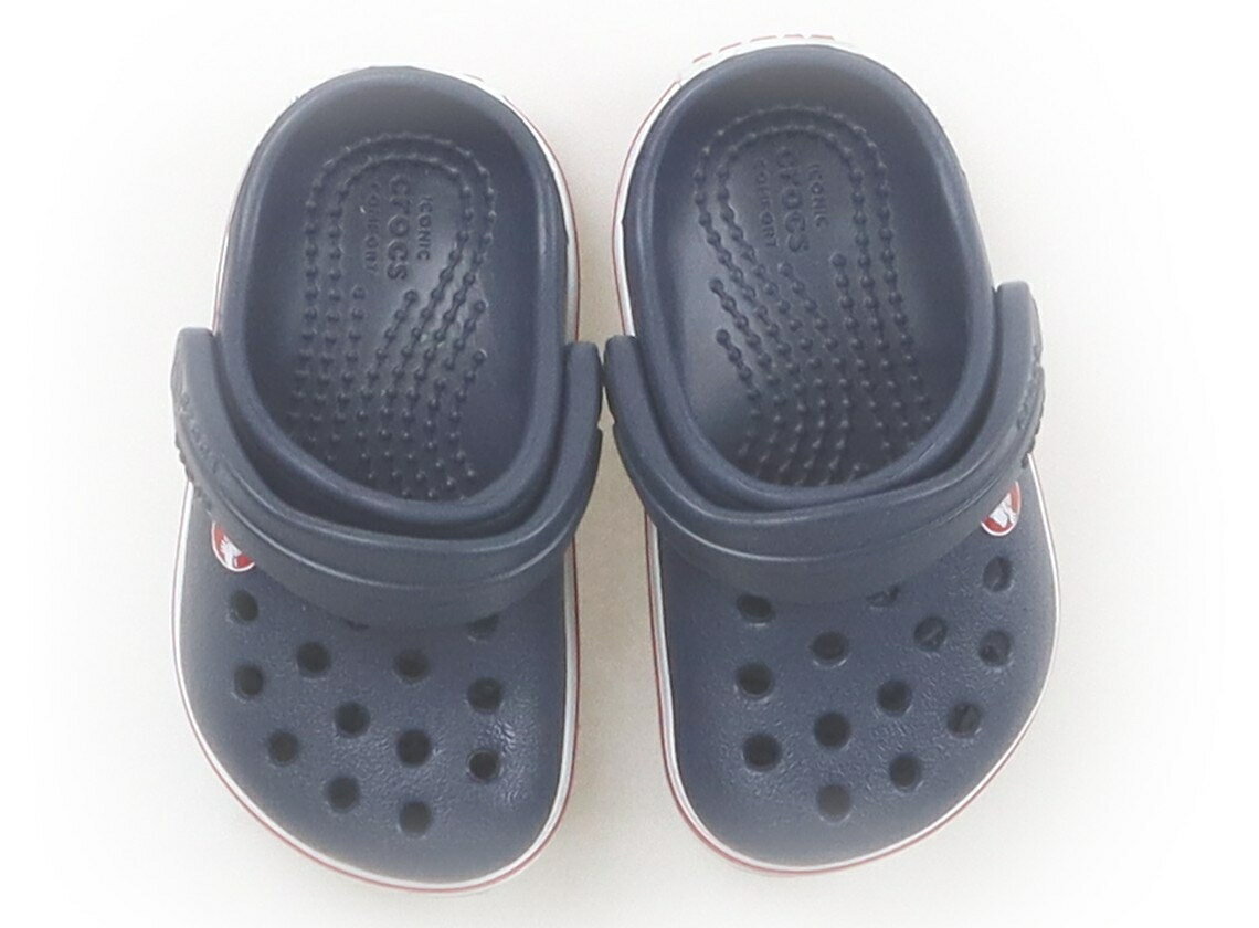 クロックス CROCS サンダル 靴12cm〜 男の子 ネイビー 子供服 ベビー服 キッズ アウトレット ユーズド 【中古】キッズ・ベビー・マタニティ