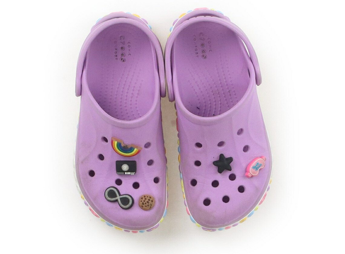 クロックス CROCS サンダル 靴19cm〜 女の子 パープル 子供服 ベビー服 キッズ アウトレット ユーズド 【中古】キッズ・ベビー・マタニティ