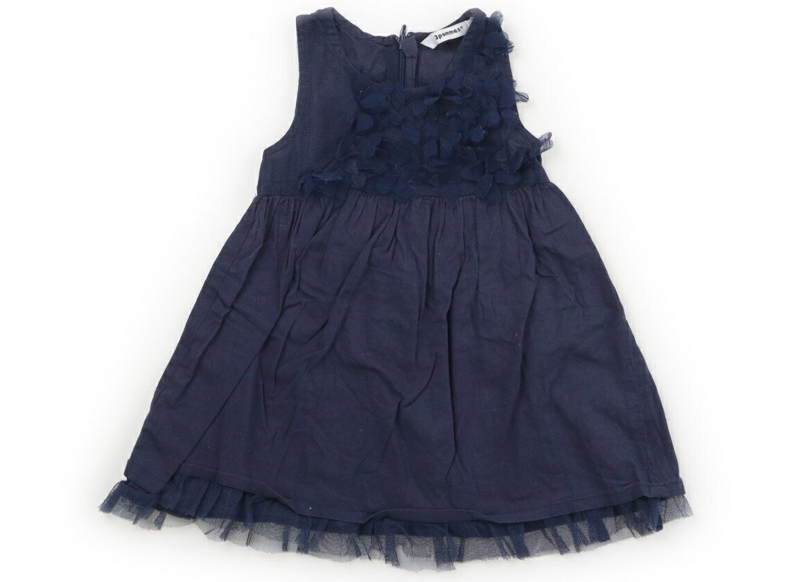 トワポム 3pommes ワンピース 70 女の子 ネイビー 子供服 ベビー服 キッズ アウトレット ユーズド キッズ・ベビー・マタニティ