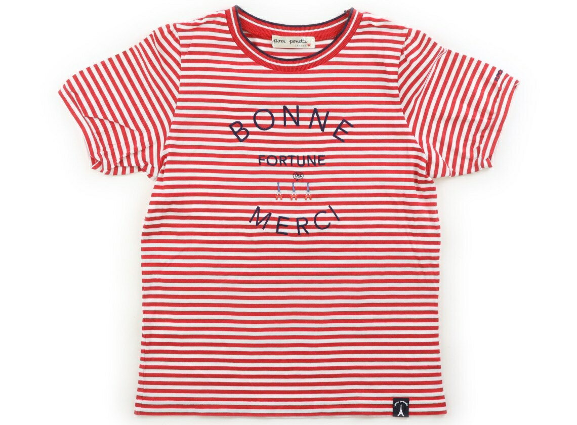 Rakuten - ポンポネット pom ponette Tシャツ・カットソー 150 女の子 赤白ボーダー 子供服 ベビー服 キッズ アウトレット ユーズド 【中古】キッズ・ベビー・マタニティ