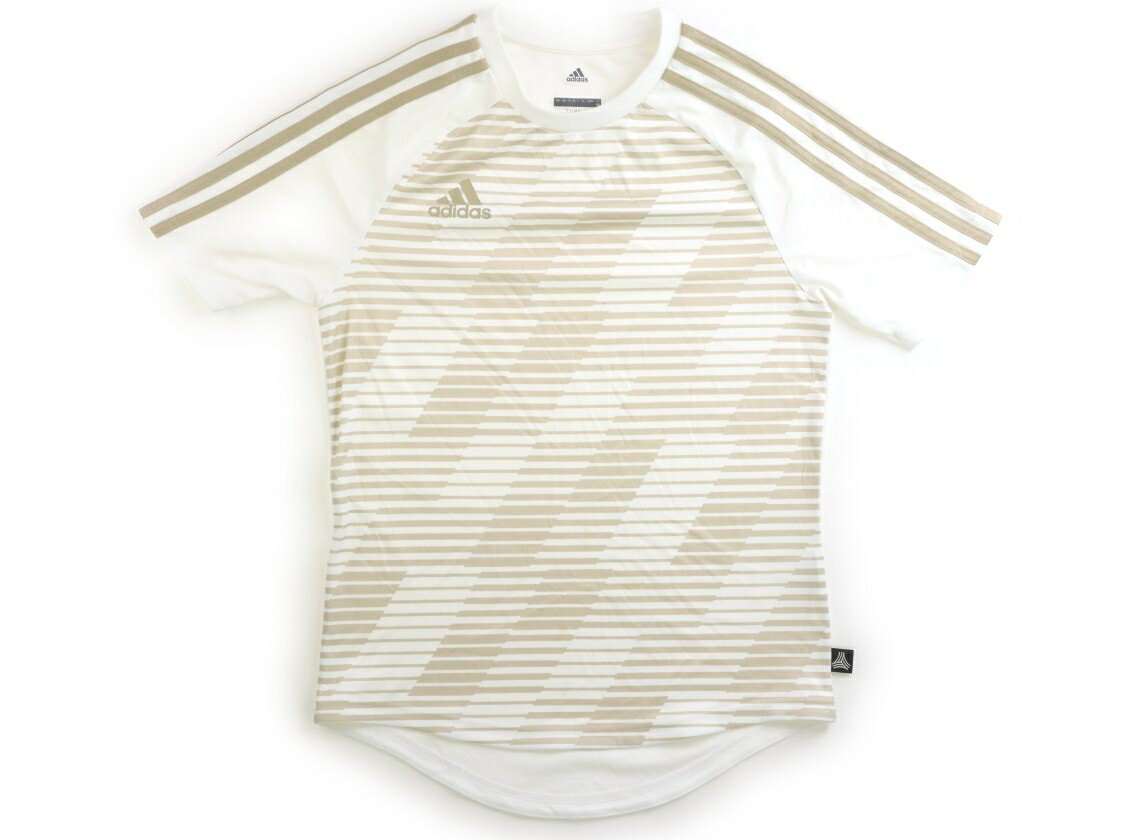 アディダス Adidas スポーツウェア・ダンスウェア 160 男の子 白・ベージュ 子供服 ベビー服 キッズ アウトレット ユーズド 【中古】キッズ・ベビー・マタニティ