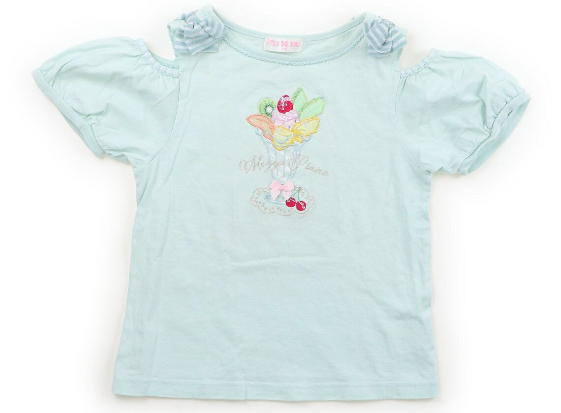 メゾピアノ mezzo piano Tシャツ・カットソー 130 女の子 ミントグリーン、パフェ 子供服 ベビー服 キッズ アウトレット ユーズド 【中古】キッズ・ベビー・マタニティ