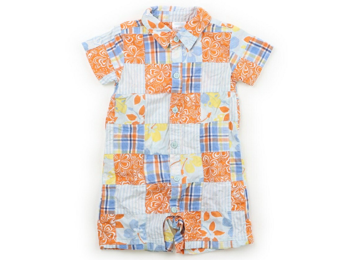ジンボリー Gymboree カバーオール 70 男の子 オレンジ ブルー イエロー系マルチ柄 子供服 ベビー服 キッズ アウトレット ユーズド 【中古】キッズ ベビー マタニティ