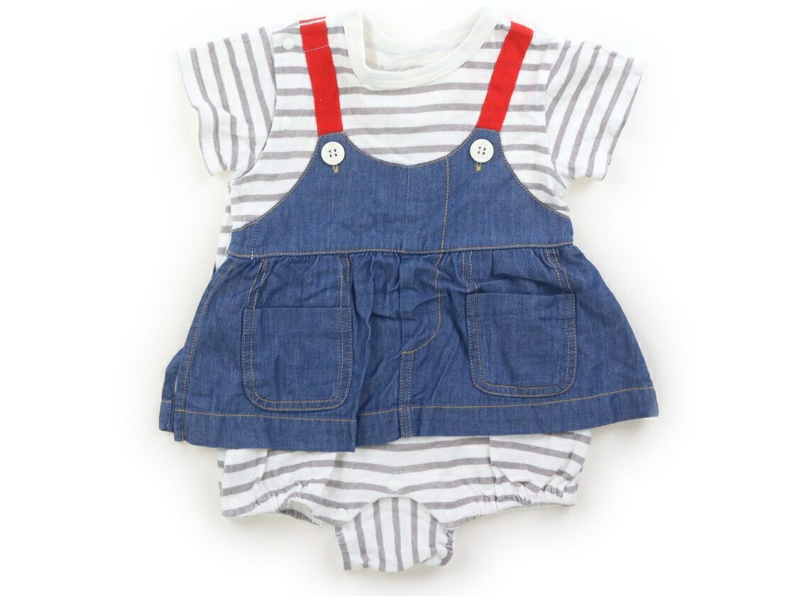 アンパサンド ampersand カバーオール 80 女の子 白グレー、ネイビー 子供服 ベビ...