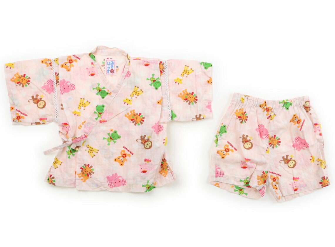Jinbei （Summer Wear） - ミキハウス miki HOUSE 浴衣・甚平・季節のイベント 90 女の子 ピンク・総柄 子供服 ベビー服 キッズ アウトレット ユーズド 【中古】キッズ・ベビー・マタニティ