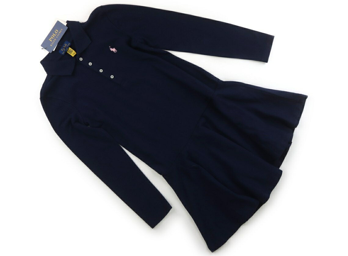 ポロラルフローレン POLO RALPH LAUREN ワンピース 140 女の子 ネイビー 子供服 ベビー服 キッズ アウトレット ユーズド 【中古】キッズ・ベビー・マタニティ
