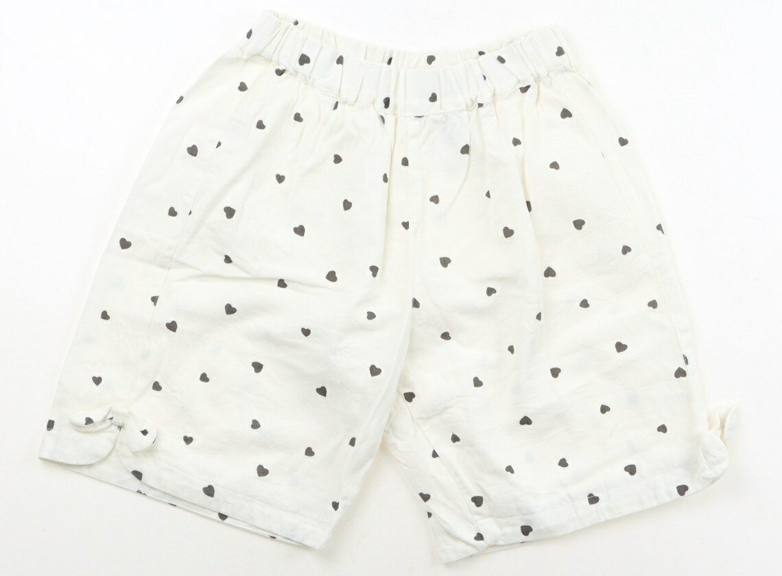 アプレレクール apres les cours ハーフパンツ 140 女の子 ホワイト・ブラックハートドット 子供服 ベビー服 キッズ アウトレット ユーズド 【中古】キッズ・ベビー・マタニティ