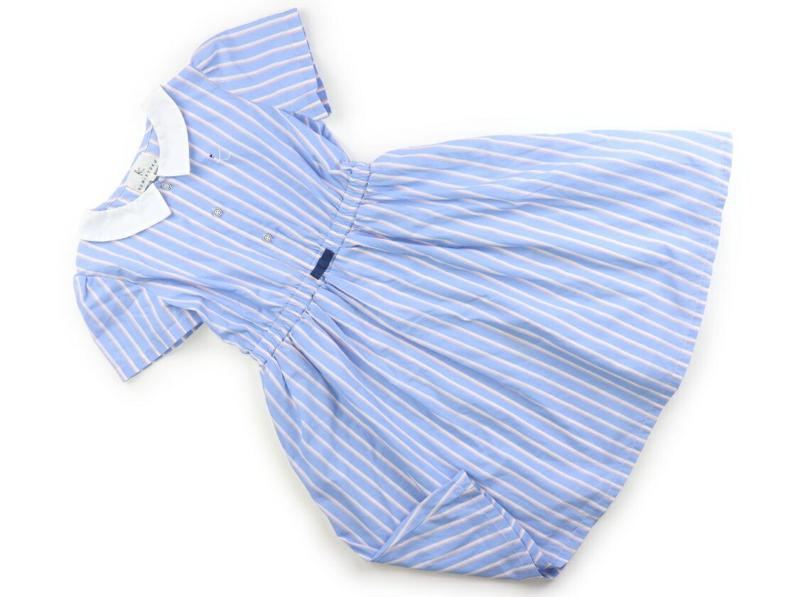 組曲 Kumikyoku ワンピース 140 女の子 サックス・オフ・ストライプ 子供服 ベビー服 キッズ アウトレット ユーズド 【中古】キッズ・ベビー・マタニティ