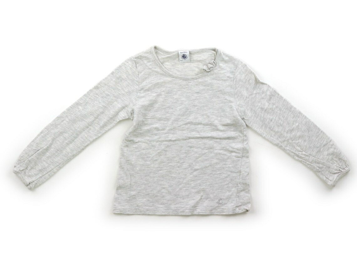 プチバトー PETIT BATEAU Tシャツ・カットソー 100 女の子 ライトグレー 子供服 ベビー服 キッズ アウトレット ユーズド 【中古】キッズ・ベビー・マタニティ
