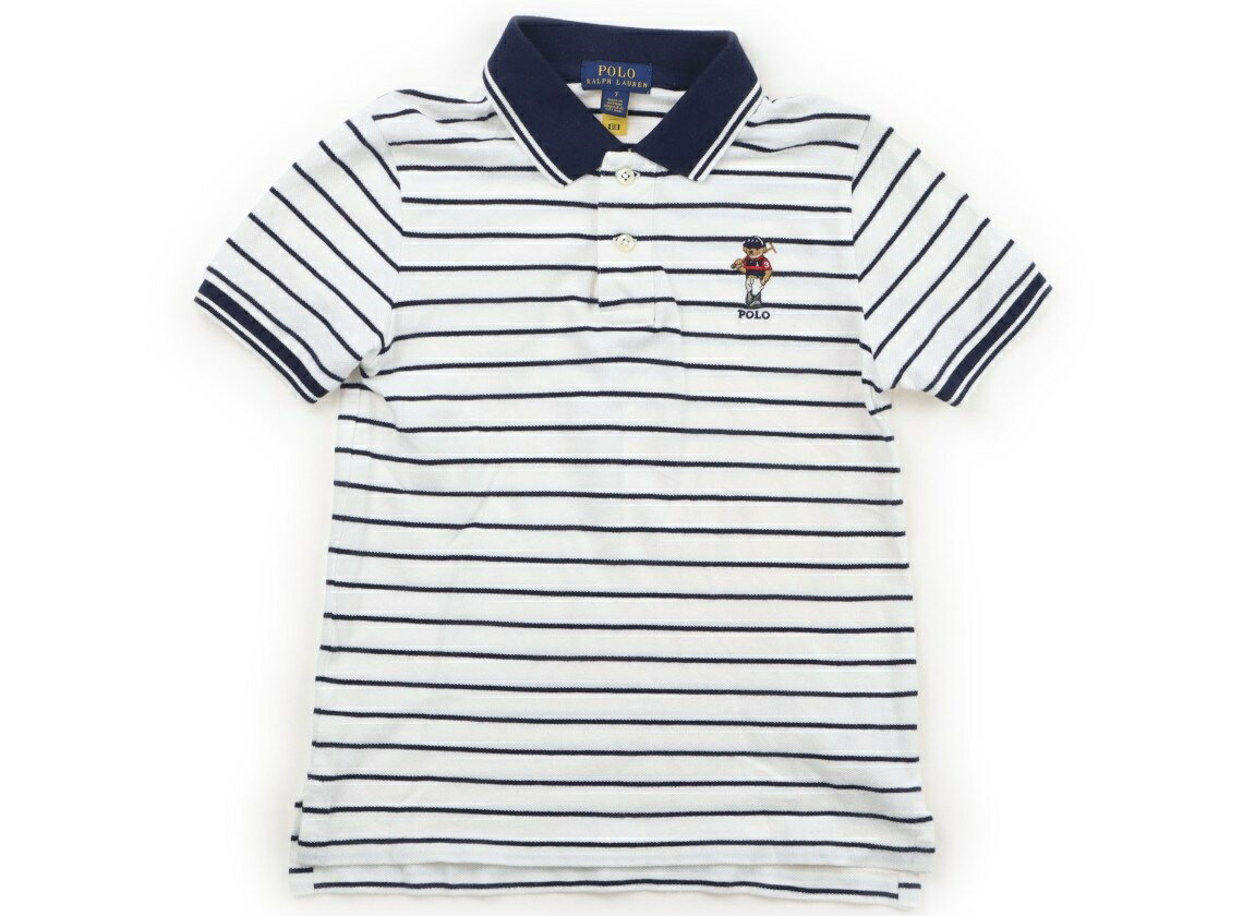 ポロラルフローレン POLO RALPH LAUREN ポロシャツ 130 男の子 ネイビー・ホワイトボーダー 子供服 ベビー服 キッズ アウトレット ユーズド 【中古】キッズ・ベビー・マタニティ