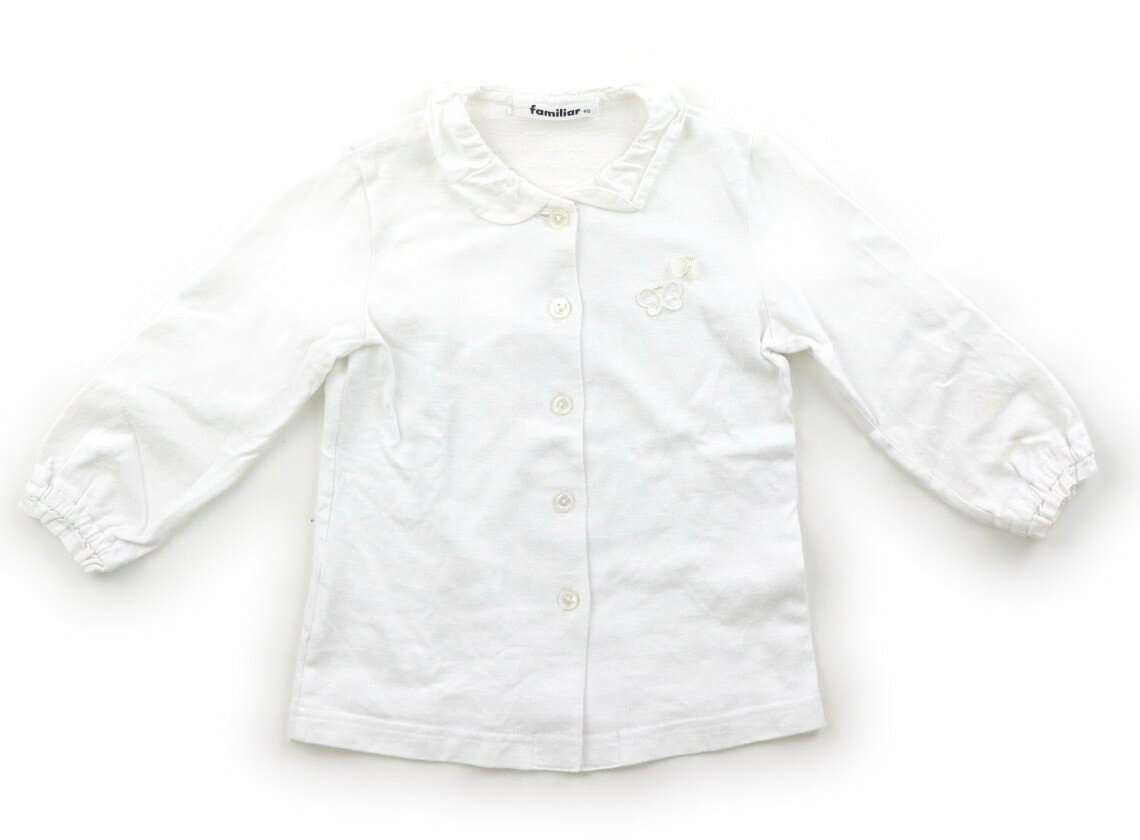 ファミリア familiar シャツ・ブラウス 90 女の子 ホワイト 子供服 ベビー服 キッズ アウトレット ユーズド 【中古】キッズ・ベビー・マタニティ