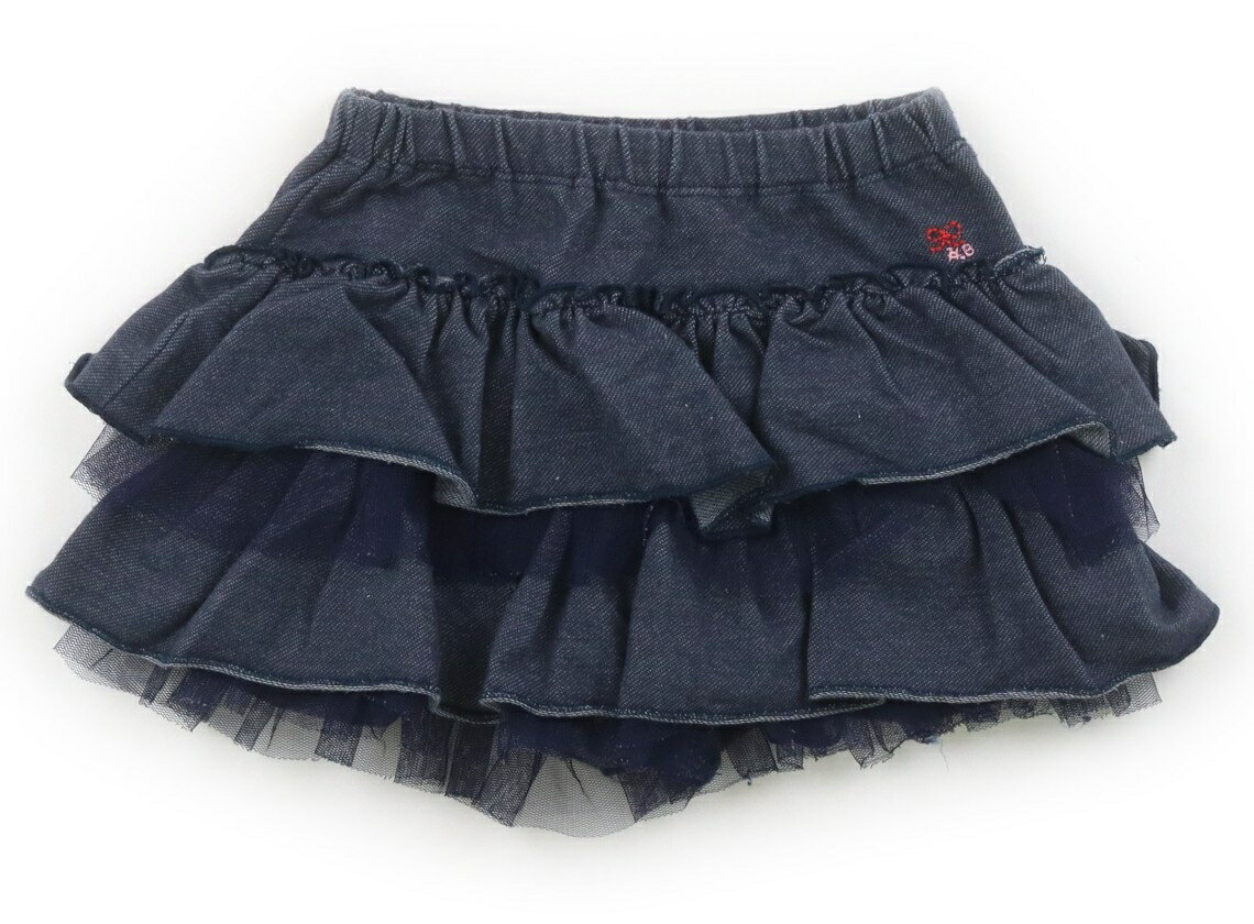 ホットビスケッツ Hot Biscuits キュロット 90 女の子 ネイビー、フリル、 子供服 ...