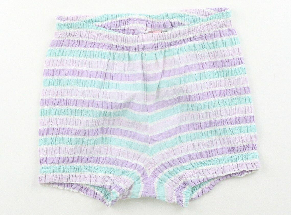 メゾピアノ mezzo piano ショートパンツ 80 女の子 パープル、ブルー、ボーダー 子供服 ベビー服 キッズ アウトレット ユーズド 【中古】キッズ・ベビー・マタニティ