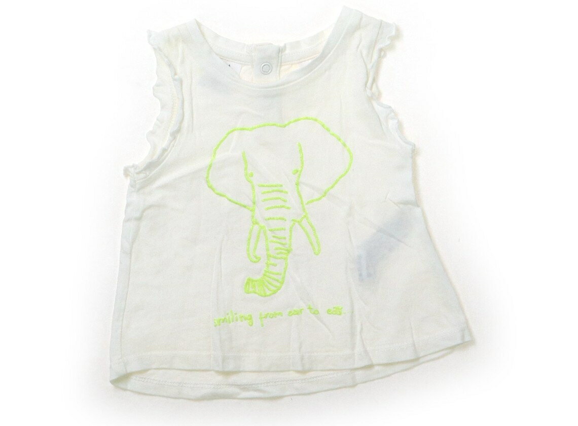 ZARA Tank Top/Camisole, Size 70, Girls, Elephant White/Yellow, Children's Clothing, Baby Clothes, Kids, Outlet, Used [Pre-owned] Kids, Baby, Maternity