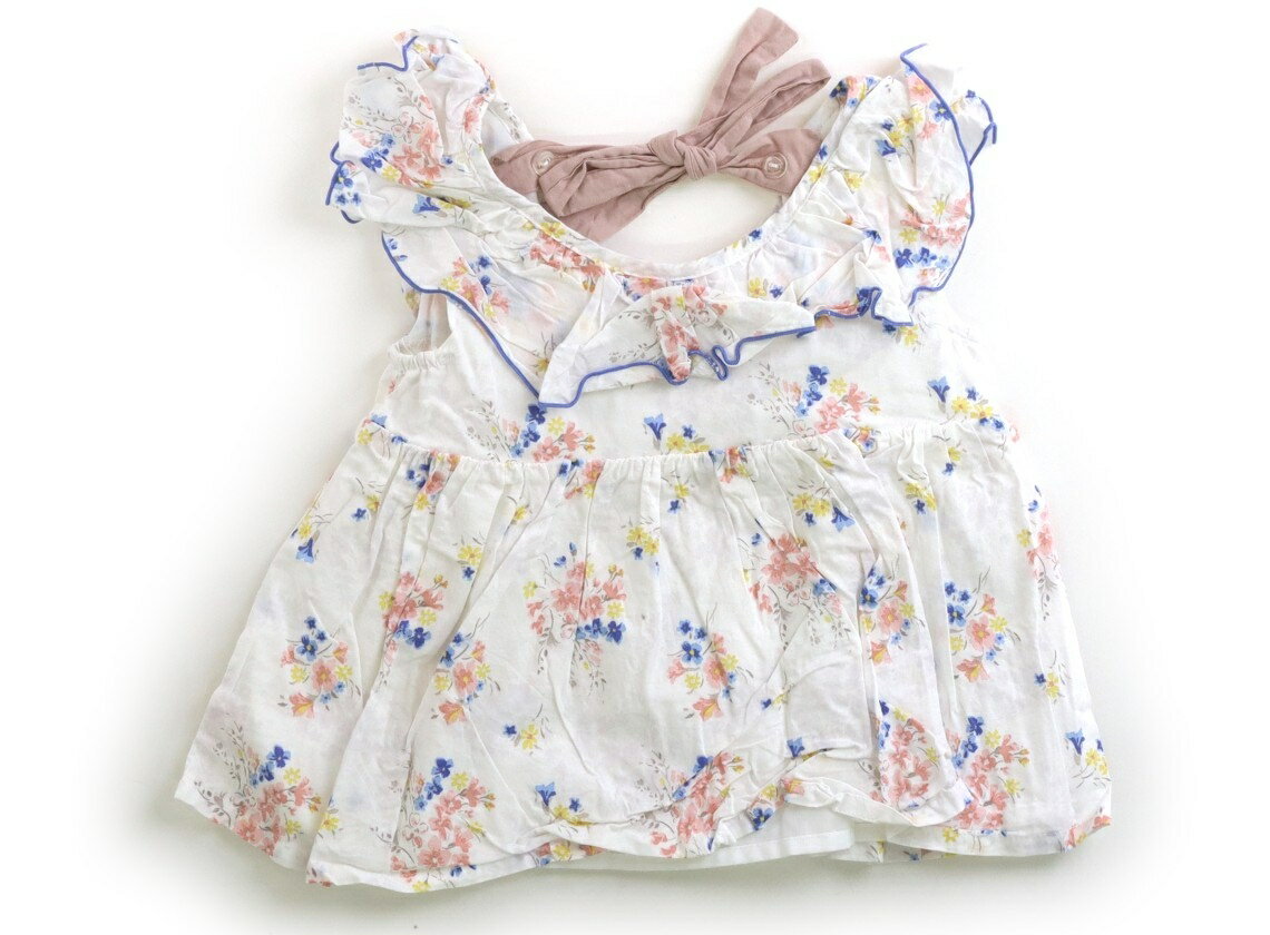 Rakuten - プティマイン petit main シャツ・ブラウス 80 女の子 白、花柄 子供服 ベビー服 キッズ アウトレット ユーズド 【中古】キッズ・ベビー・マタニティ
