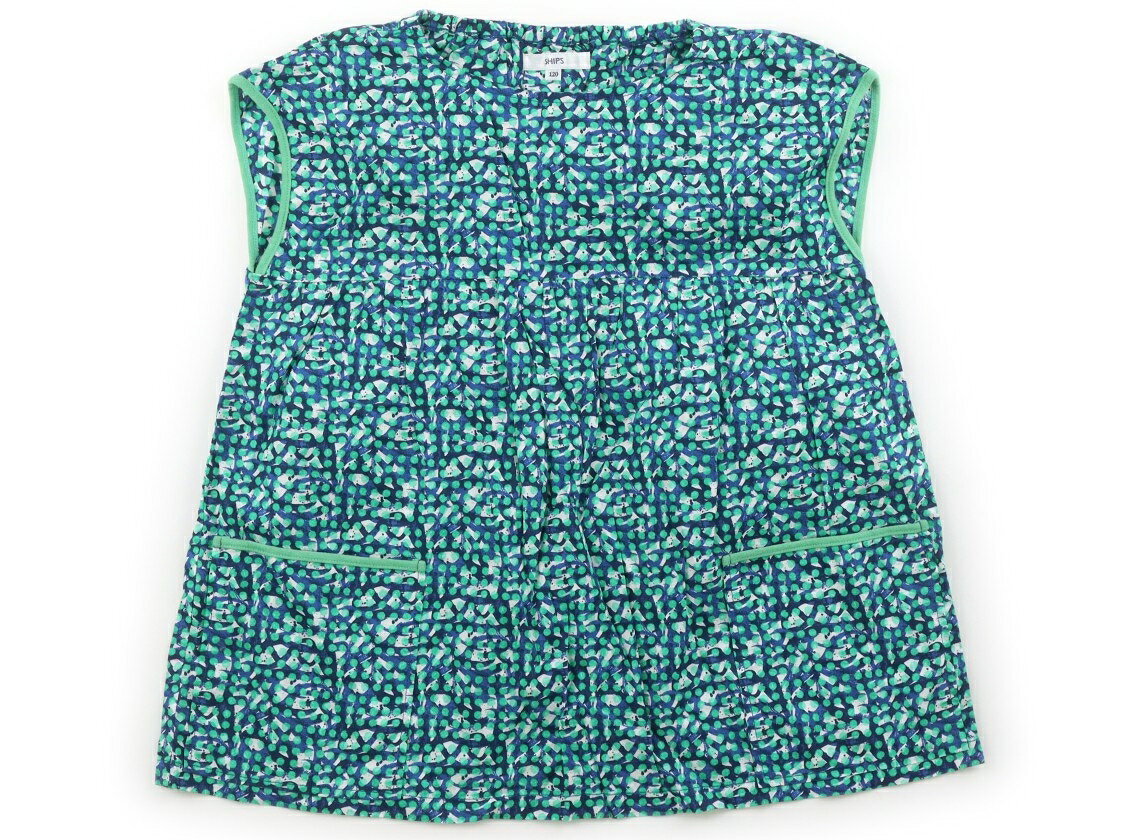 シップス SHIPS シャツ・ブラウス 120 女の子 グリーン、ブルー、ドット 子供服 ベビー服 キッズ アウトレット ユーズド 【中古】キッズ・ベビー・マタニティ