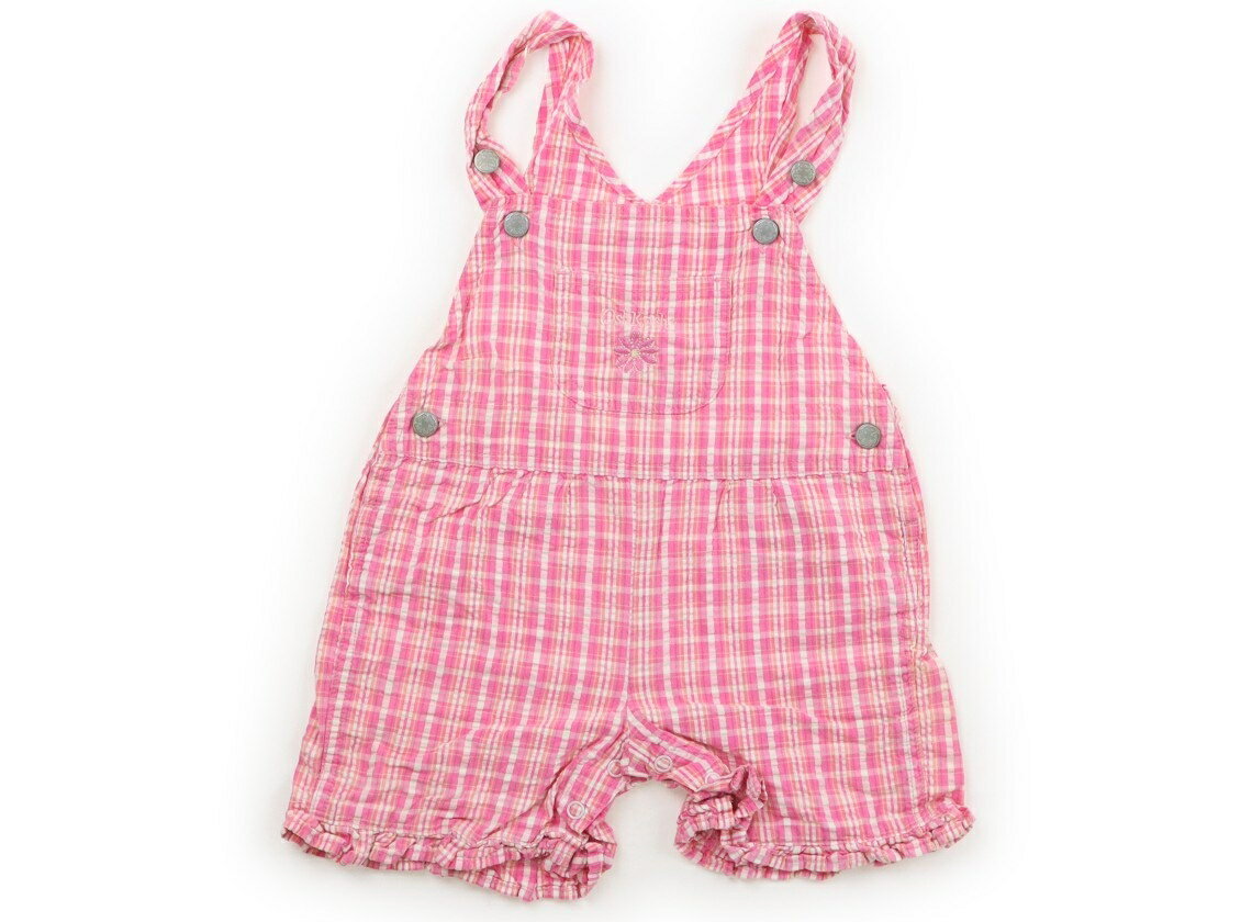 オシュコシュ OSHKOSH オーバーオール 80 女の子 チェック柄ピンクホワイト 子供服 ベビー服 キッズ アウトレット ユーズド 【中古】キッズ・ベビー・マタニティ