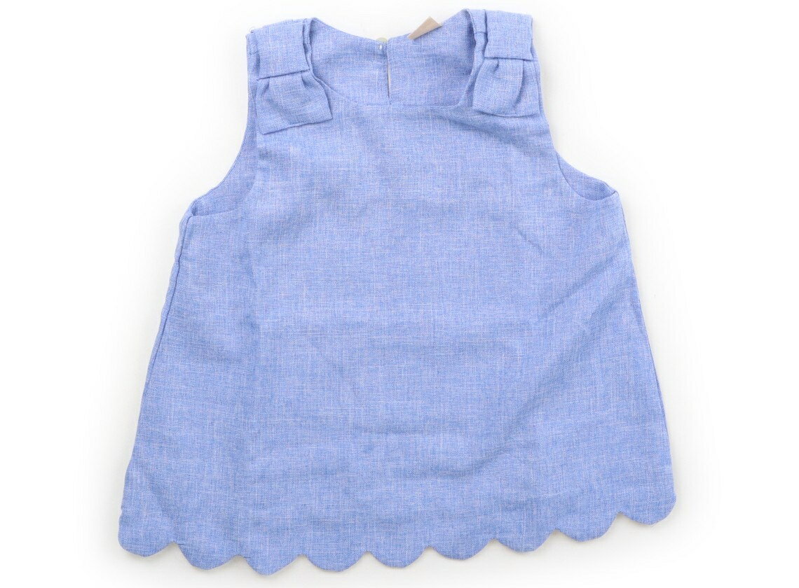 Petit Main tank top/camisole, size 120, girls', blue. Children's clothing, baby clothes, kids' clothing, outlet, used. [Pre-owned] Kids, Baby, Maternity.