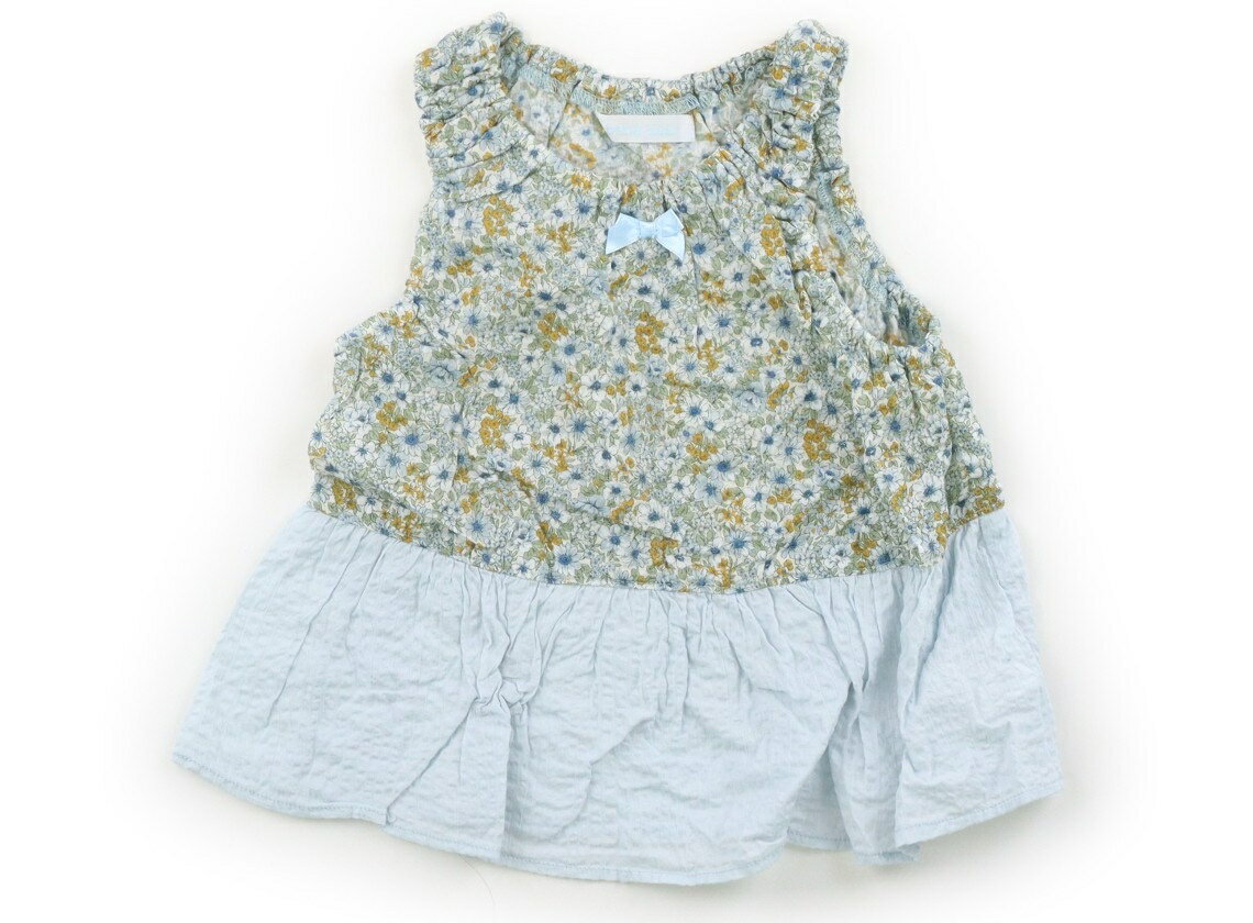 べべ BeBe チュニック 70 女の子 ライトブルー、花柄 子供服 ベビー服 キッズ アウトレット ユーズド 【中古】キッズ・ベビー・マタニティ