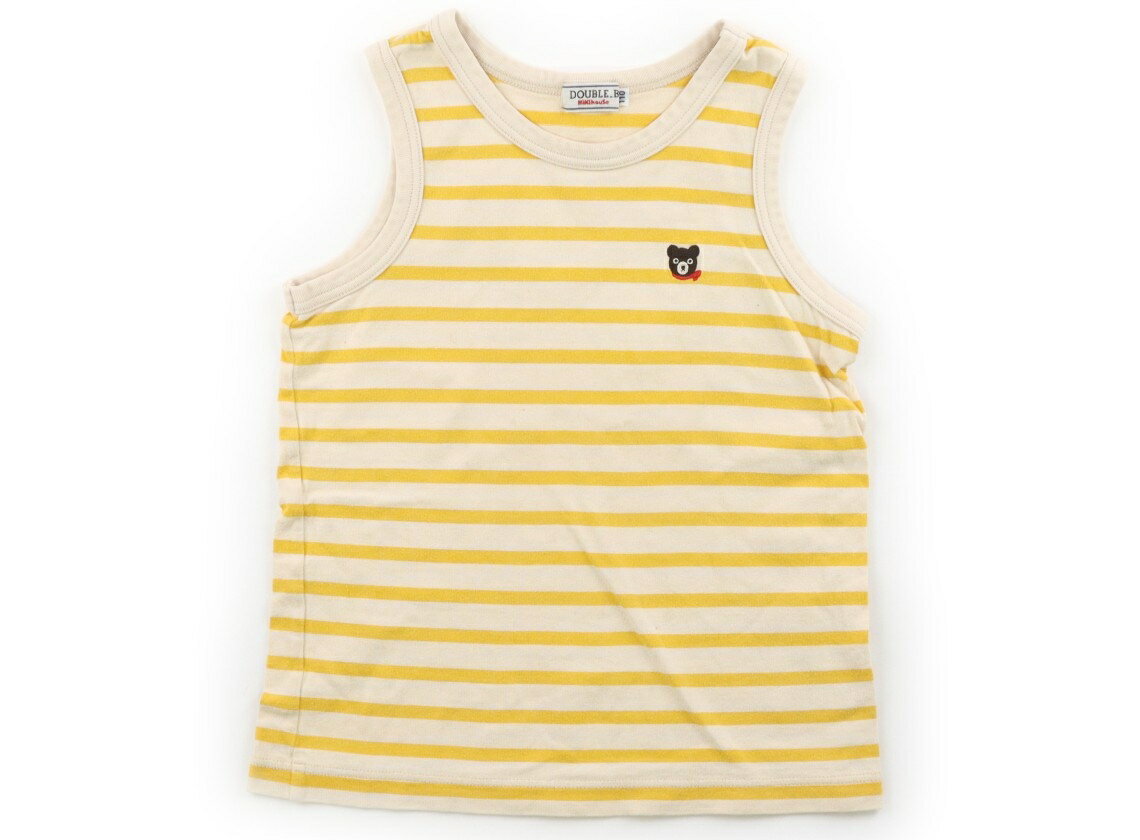 Double B Tank Top/Camisole, Size 110, Boys, Striped Pattern, Off-White/Yellow, Children's Clothing, Baby Clothes, Kids, Outlet, Used [Pre-owned] Kids, Baby, Maternity