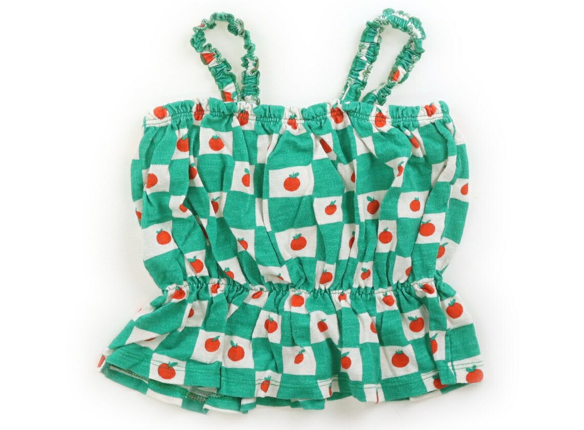 ボボ・ショーズ BOBO CHOSES チュニック 110 女の子 グリーン・ホワイト・トマト柄 子供服 ベビー服 キッズ アウトレット ユーズド キッズ・ベビー・マタニティ