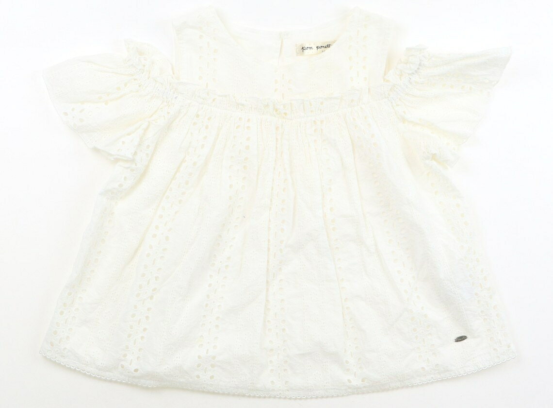 ポンポネット pom ponette シャツ・ブラウス 140 女の子 アイボリー 子供服…