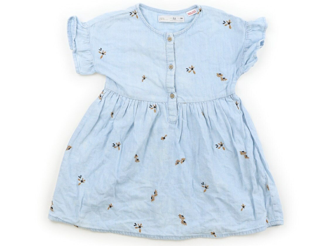 Rakuten - ザラ ZARA ワンピース 100 女の子 ライトブルー 子供服 ベビー服 キッズ アウトレット ユーズド 【中古】キッズ・ベビー・マタニティ