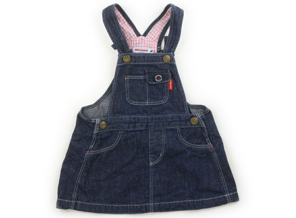 ミキハウス miki HOUSE ジャンパースカート 80 女の子 インディゴブルー 子供服 ベビー服 キッズ アウトレット ユーズド 【中古】キッズ・ベビー・マタニティ
