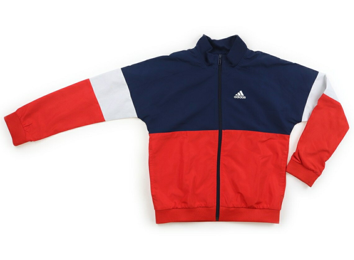 アディダス Adidas ブルゾン・Gジャン 130 男の子 紺・赤 子供服 ベビー服 キッズ アウトレット ユーズド 【中古】キッズ・ベビー・マタニティ