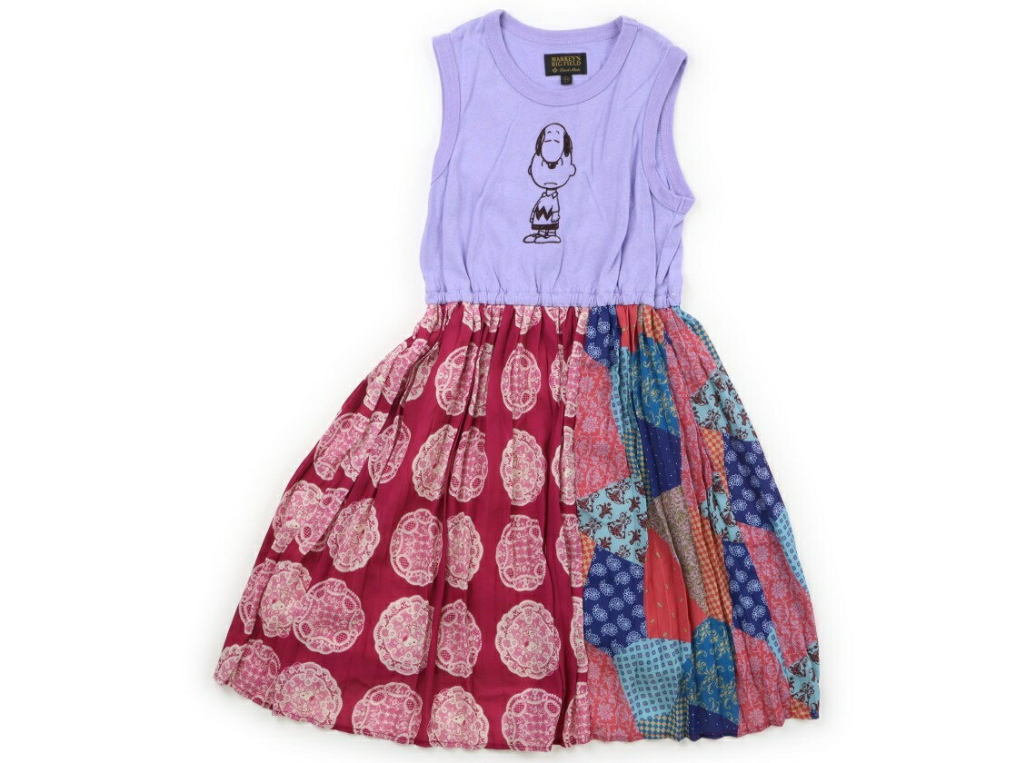 マーキーズ Markey's ワンピース 120 女の子 ラベンダー　スヌーピー柄 子供服 ベビー服 キッズ アウトレット ユーズド 【中古】キッズ・ベビー・マタニティ