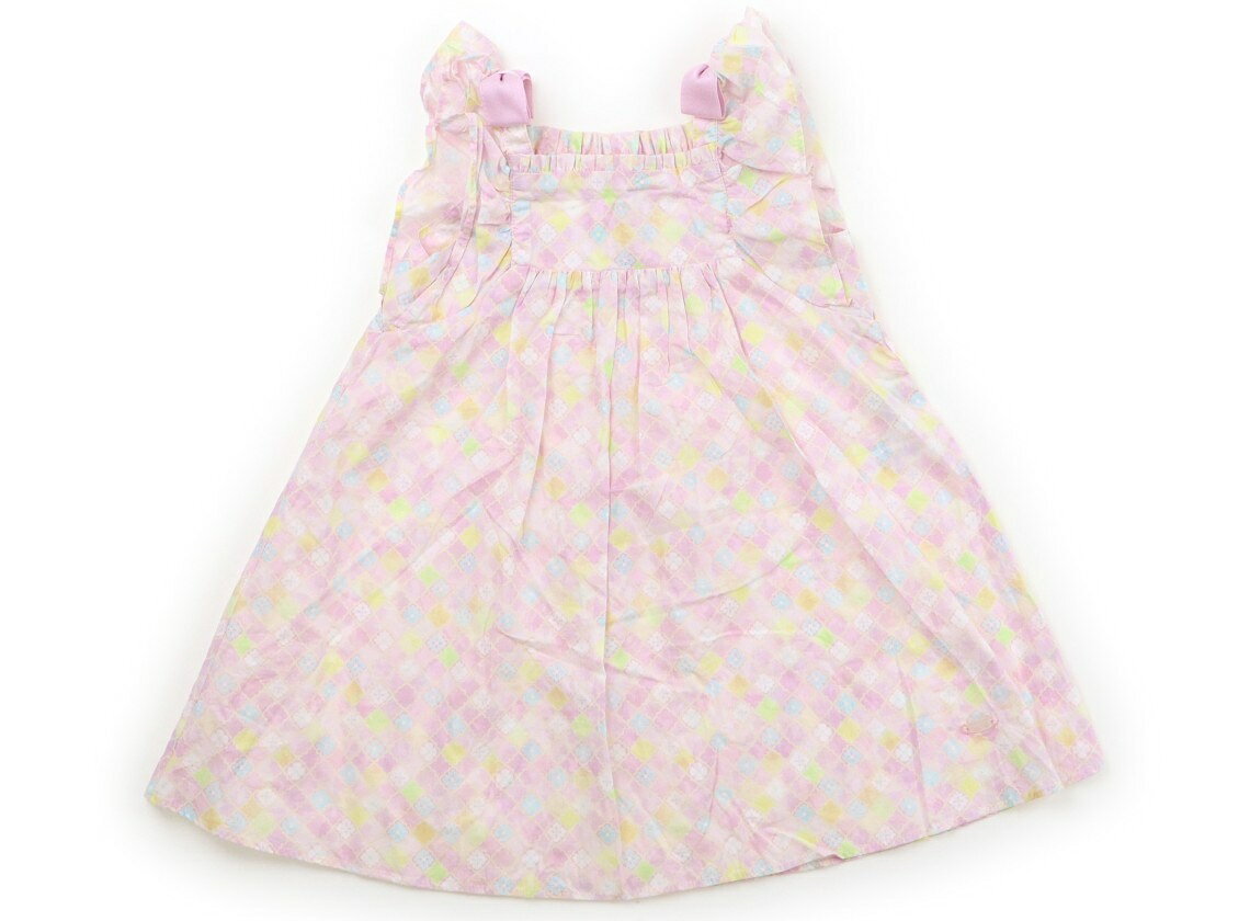 トッカ Tocca ジャンパースカート 90 女の子 ピンク・ラベンダー総柄 子供服 ベビ...