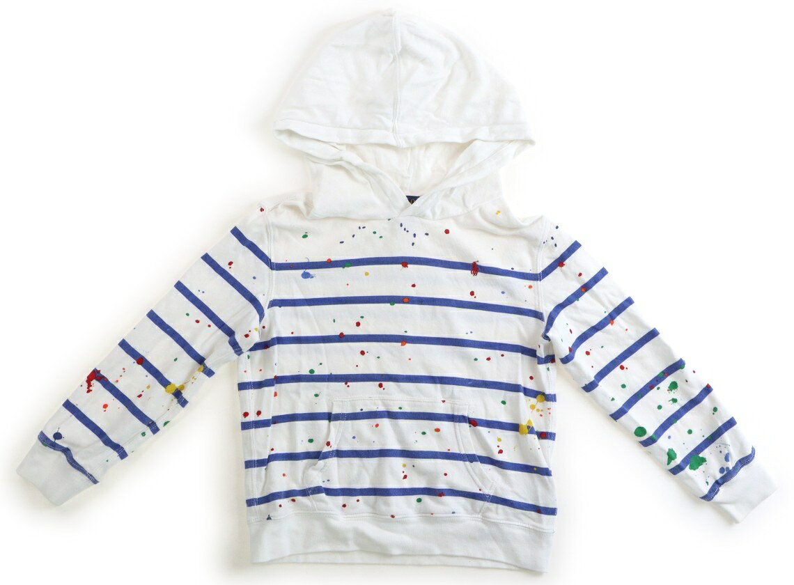 　ブランド 　POLO RALPH LAUREN(ポロラルフローレン) 　カテゴリー 　トレーナー・プルオーバー 　サイズ 　130サイズ 　色 　白、ペンキ柄 　状態 　★★（返品不可） 　記名 　なし 　ジャンル 　Boy 実際のサイズ表記は7です。お腹に小さいオレンジの汚れと、袖口にやや毛玉と、少し茶色に汚れています。薄手トレーナーです。 ＊【状態】【サイズ】に関しての詳しい説明はこちら